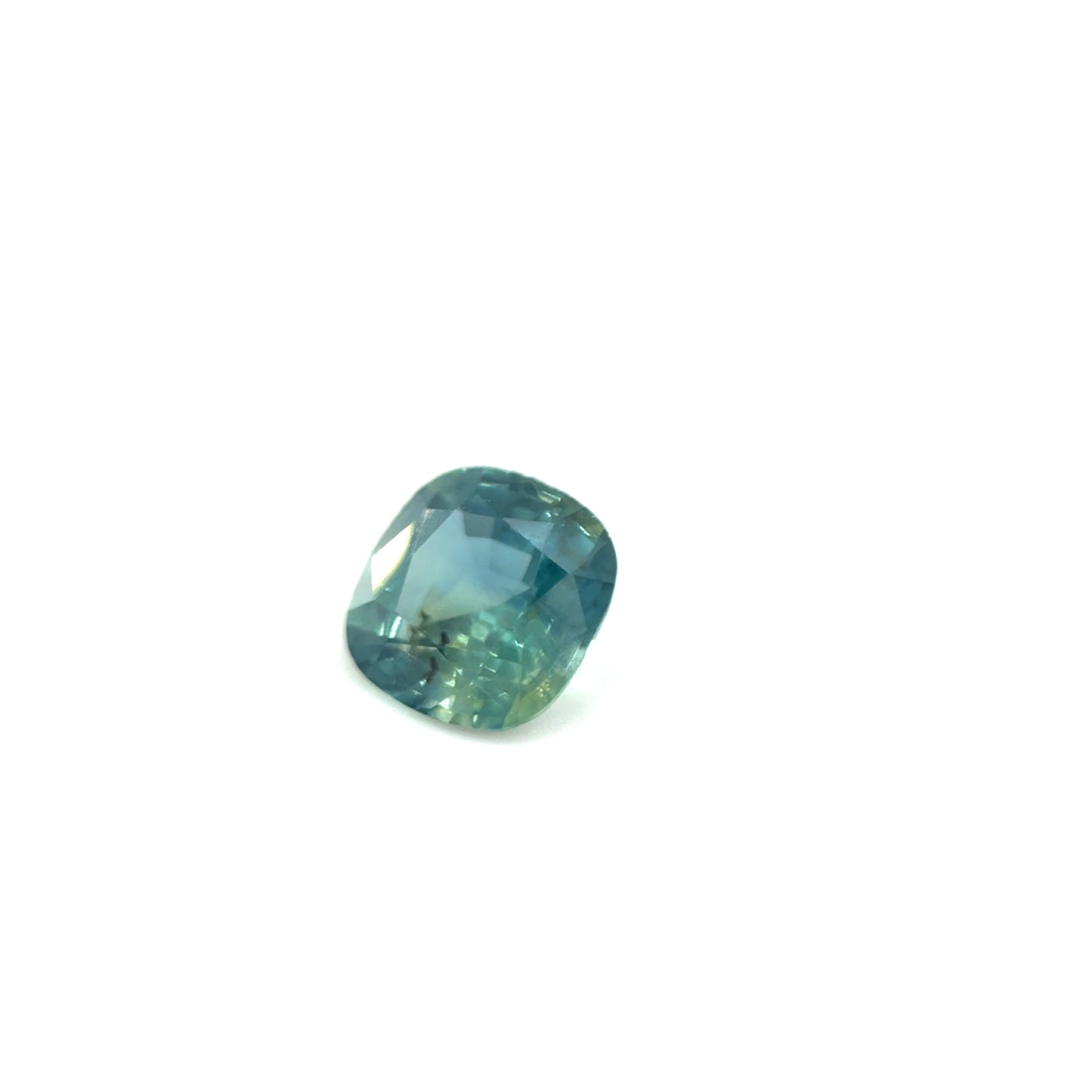 Saphir, Petrol, Kissen, 1,07 ct.