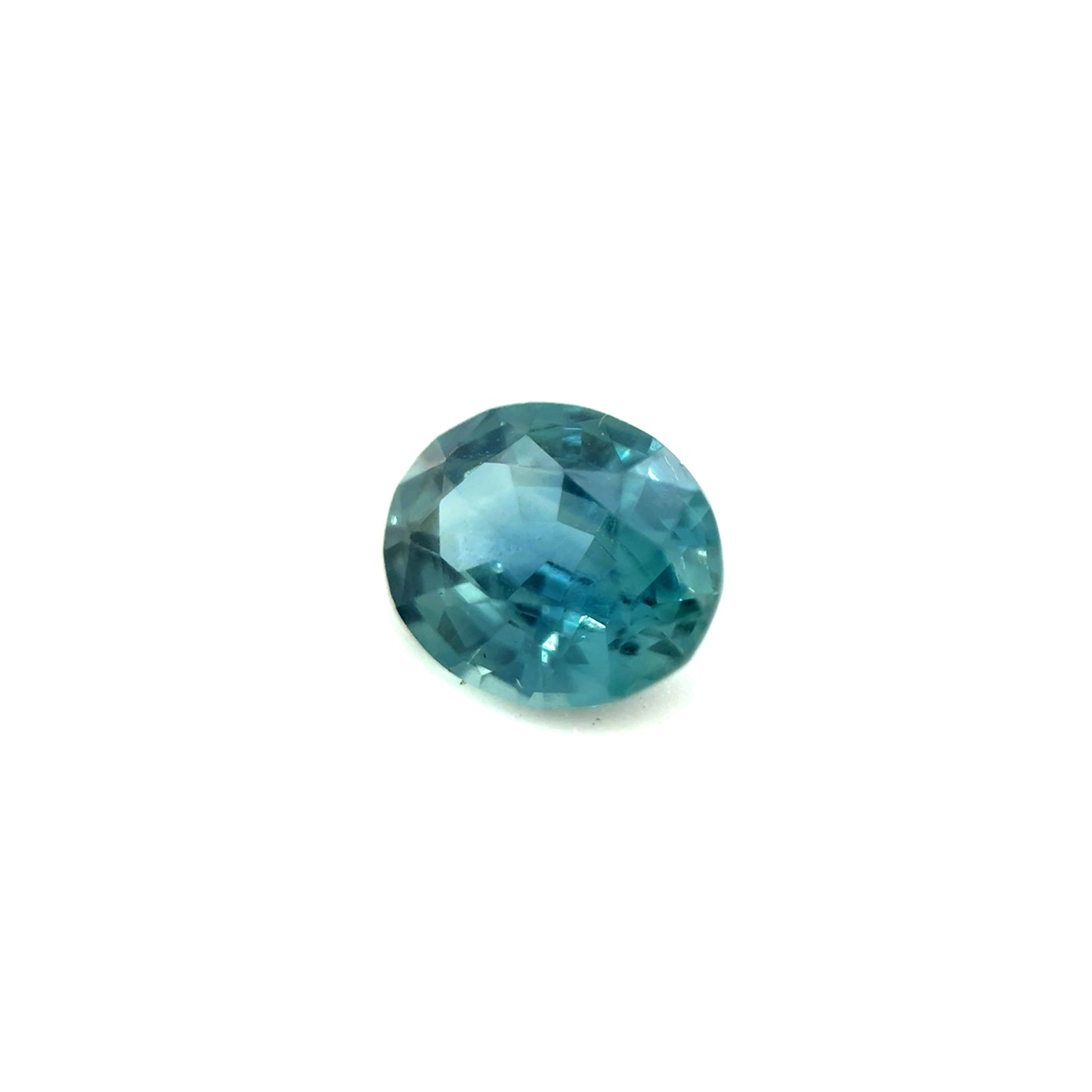 Saphir, Blau-Petrol, Oval, 0,77 ct.