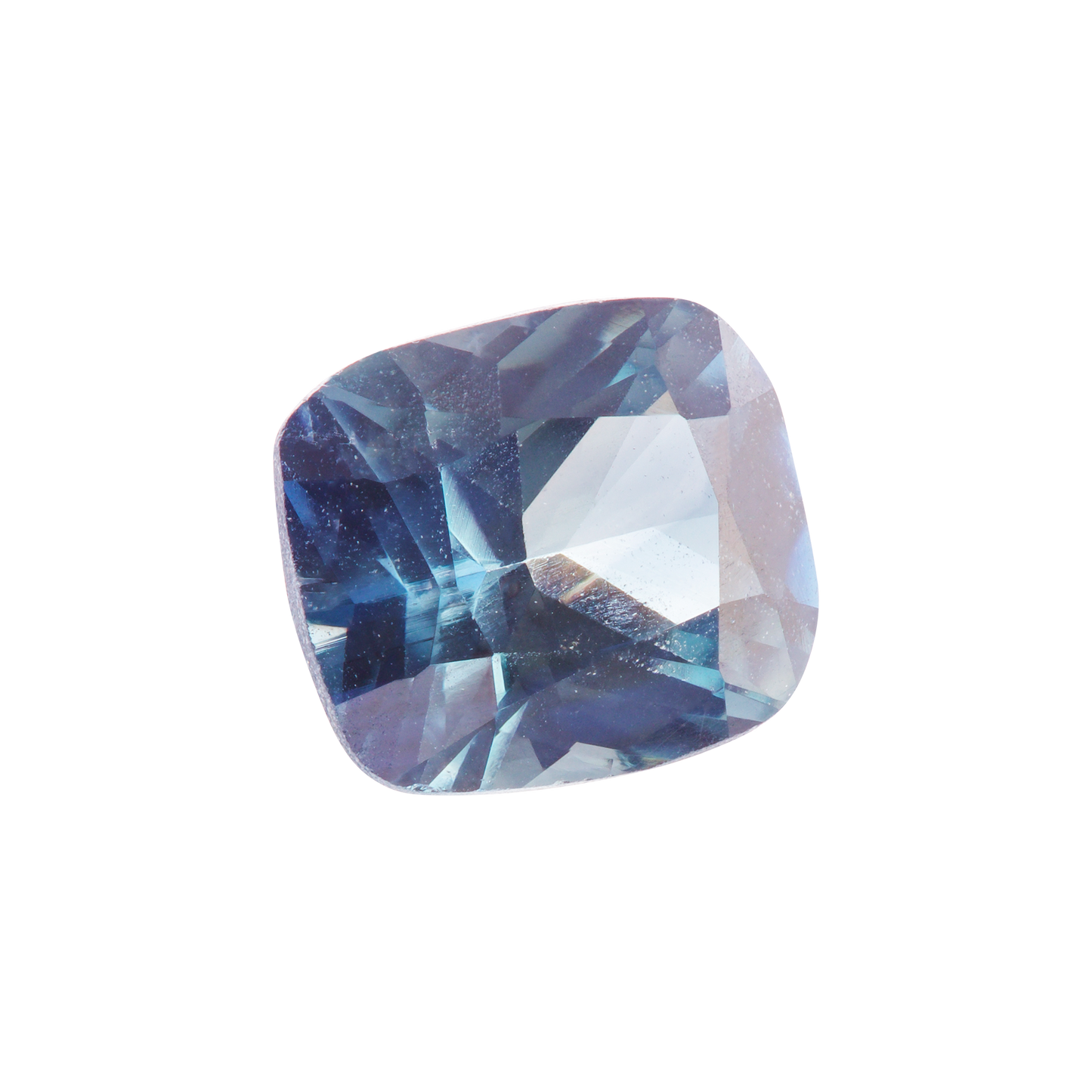 Saphir, Grün Blau, Kissen, 0,55 ct., 4,3x5,0 mm