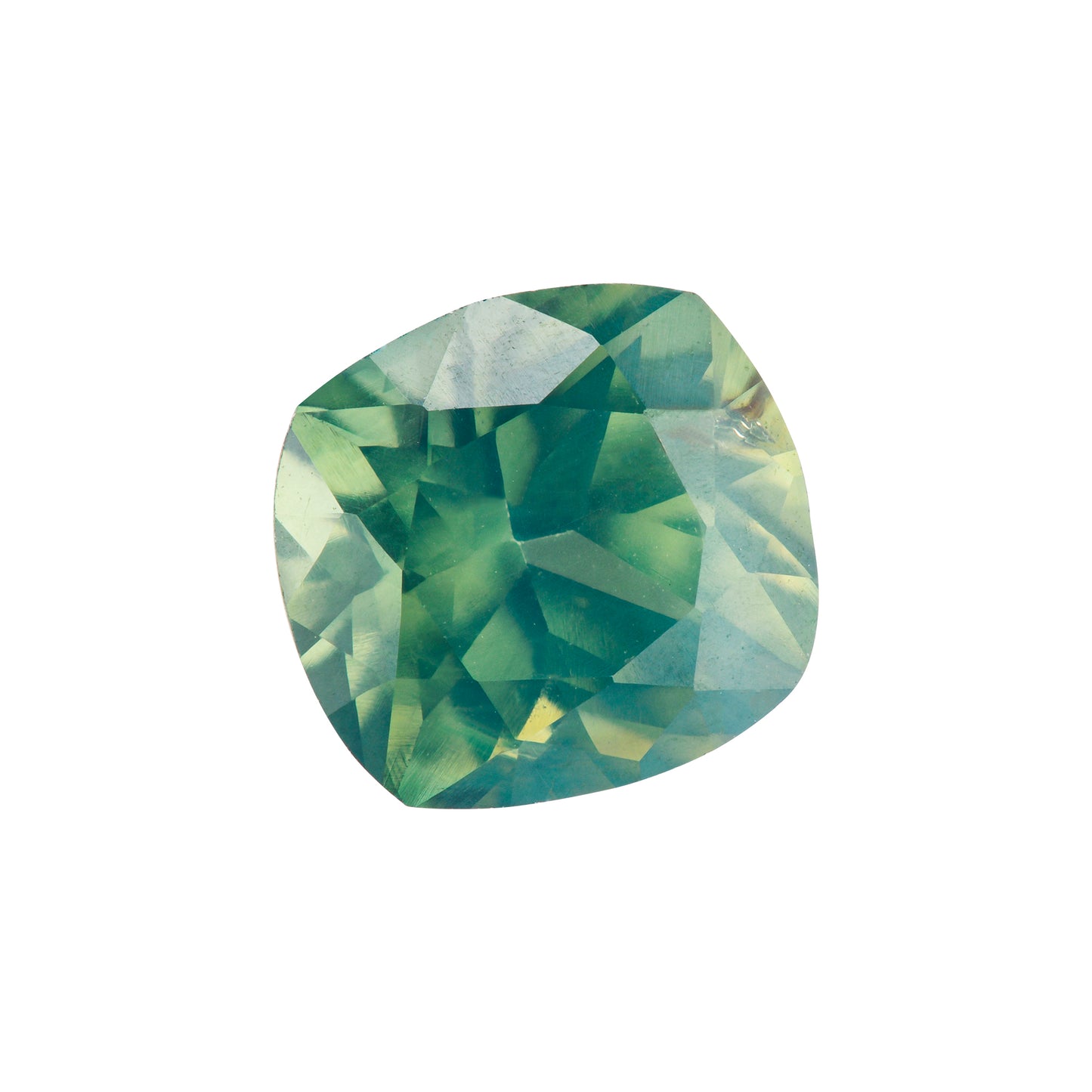 Saphir, Grün, Kissen, 1,11 ct.