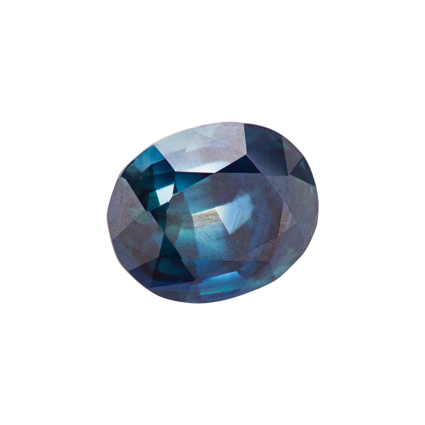 Saphir, Grün, Oval, 1,44 ct.