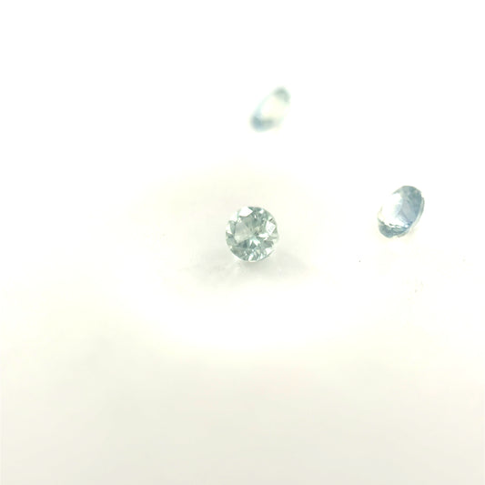 Saphir, Hellpetrol, Rund, 0,04 ct, 2,0 mm