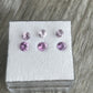 Saphir, gemischt, rosa, violett, pastell, Rund, 0,20 ct., 3,4-3,7 mm