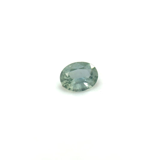 Saphir, Hellgrün-Grau, Oval, 0,19 ct, 4,25x3,28x1,75 mm