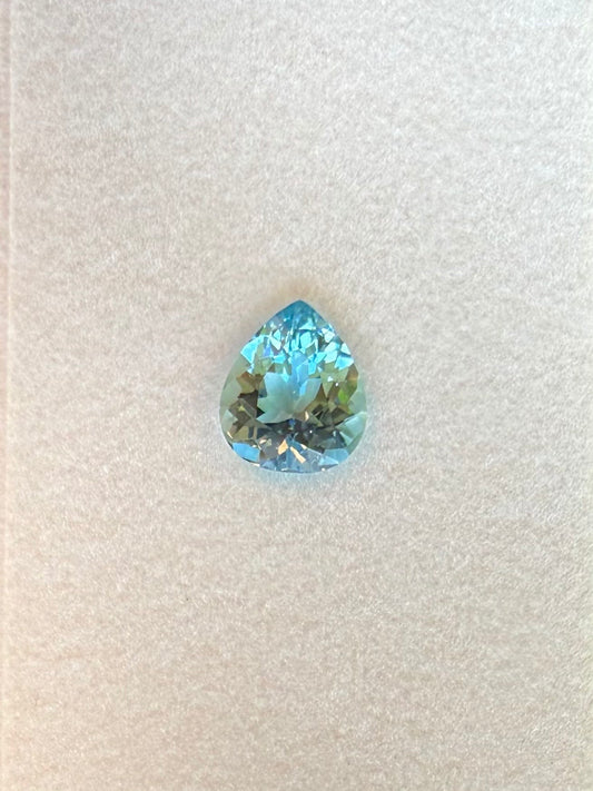 Aquamarin, Blau, Tropfen, 1,52 ct