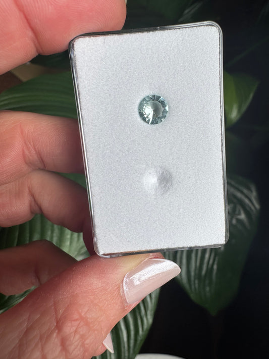 Aquamarin, Blau, Rund, 0,96 ct.