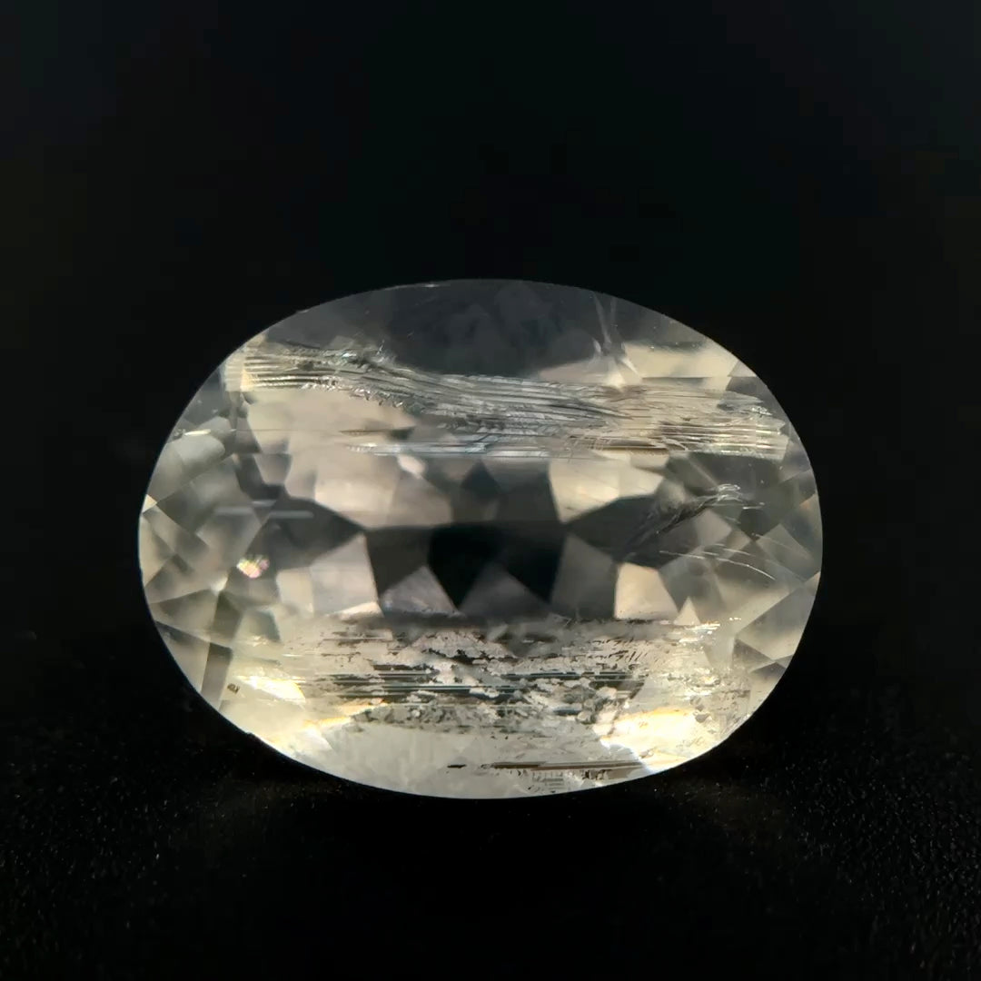 Rainbow Moonstone, Weiß, Oval, 3,98 ct