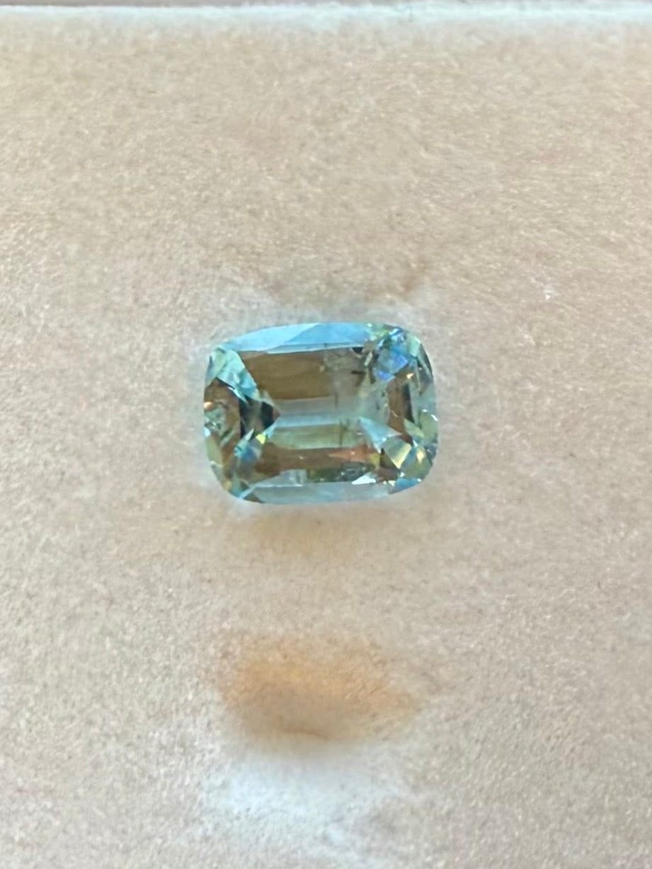 Aquamarin, Blau, Kissen, 1,40 ct