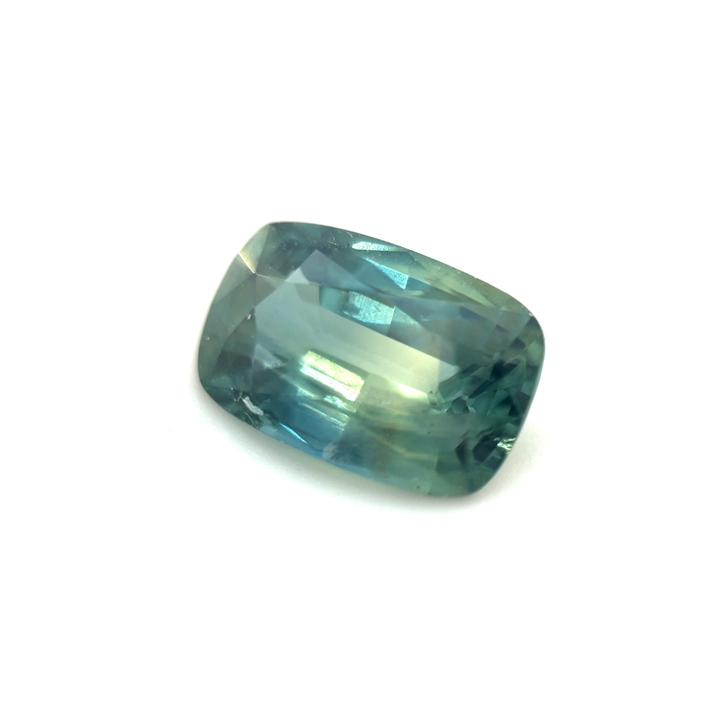 Saphir, Petrol, Kissen, 1,66 ct