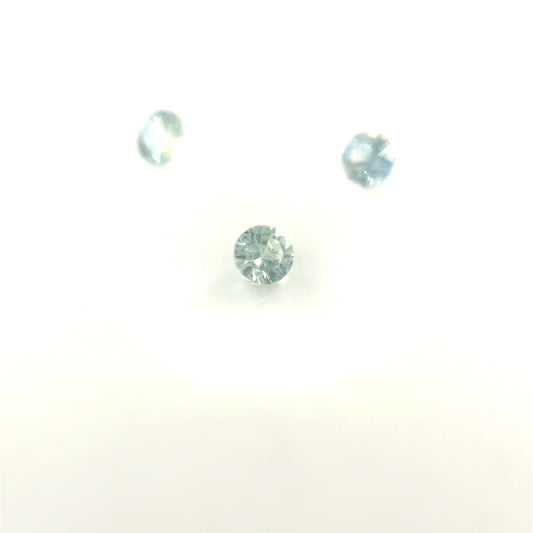 Saphir, Hellpetrol, Rund, 0,04 ct, 2,0 mm