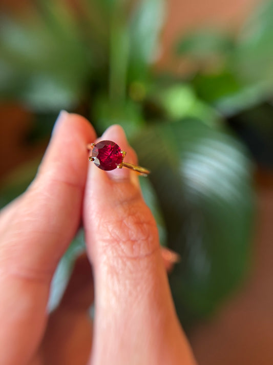 Rubin, Rot, Rund, 1,79 ct, 7,04x7,06x4,15 mm