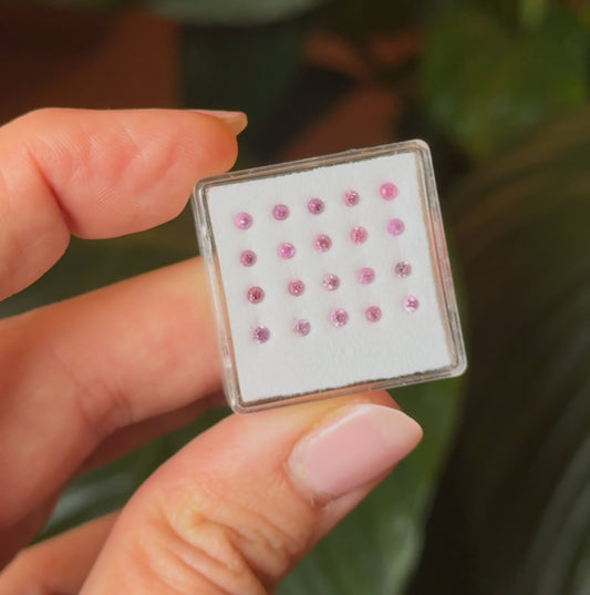 Saphir, Pink, Rund, 0,04 ct., 2,0-2,2