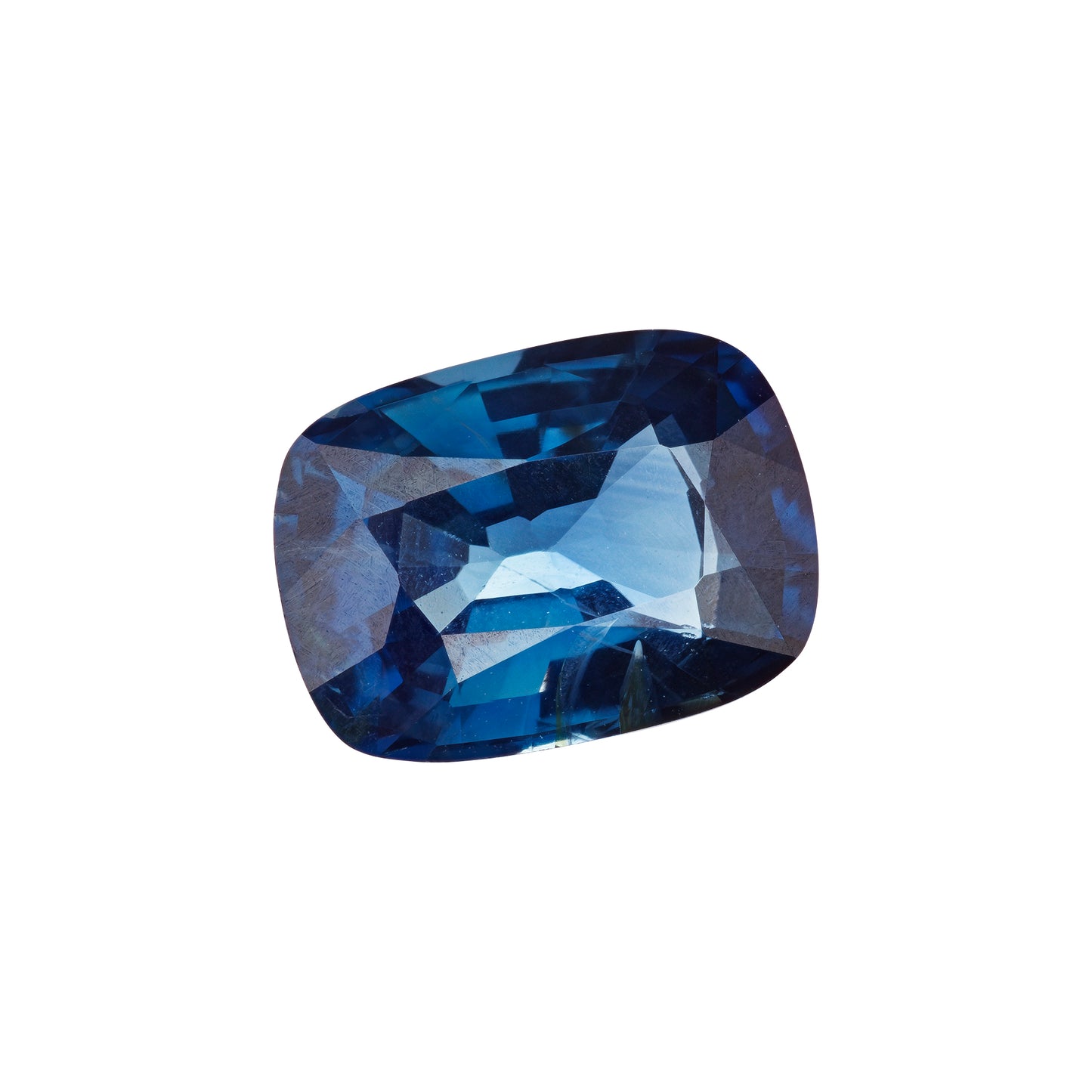 Saphir, Petrol, Kissen, 1,87 ct., 8,1x5,9x4,0 mm