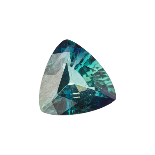 Saphir, Grün, Trillion, 0,82 ct., 6,0x6,0 mm