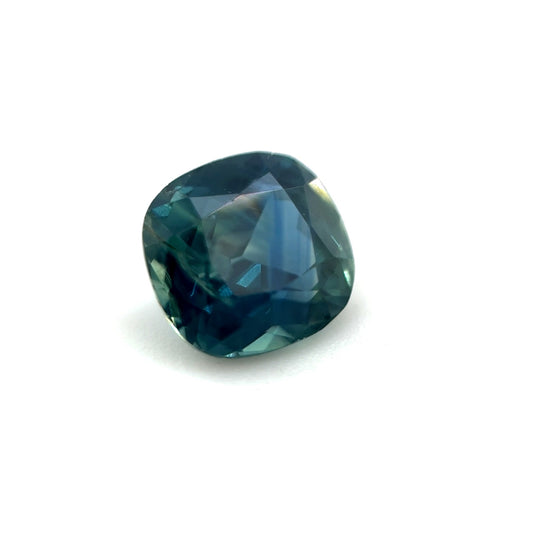 Saphir, Petrol, Kissen, 0,75 ct.