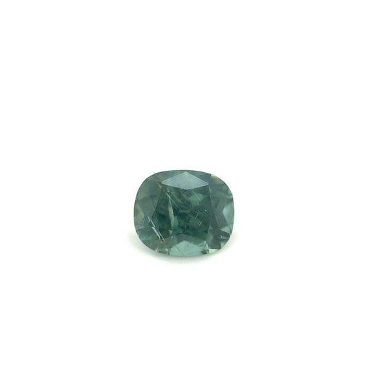 Saphir, Grün-Petrol, Kissen, 1,38 ct.