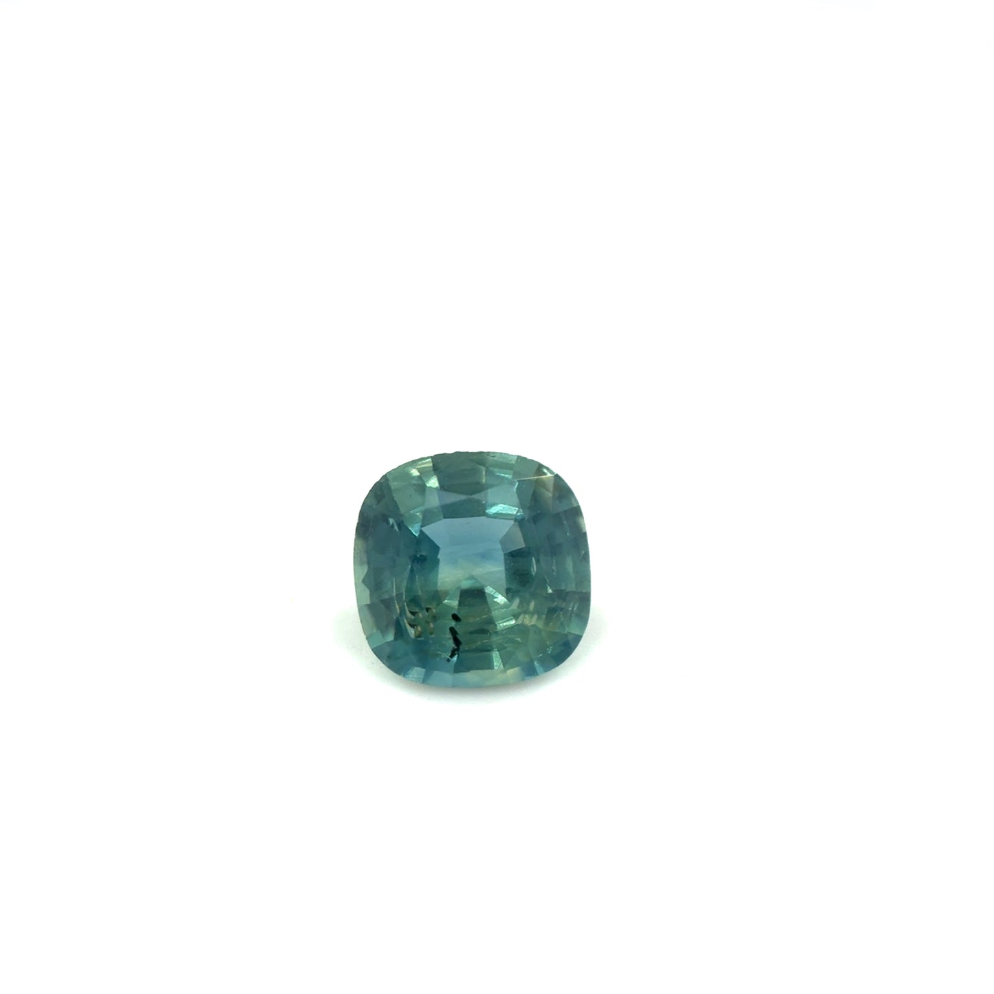 Saphir, Petrol, Kissen, 1,07 ct.