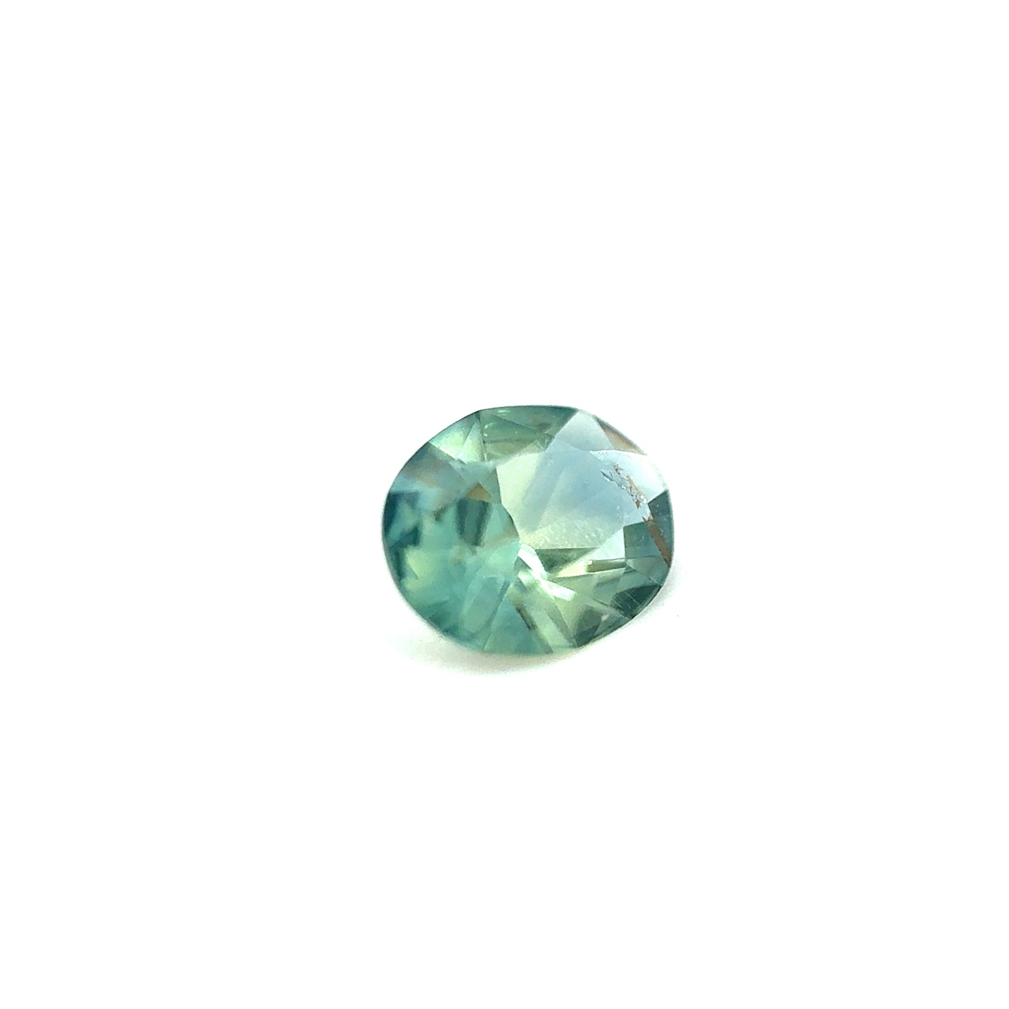 Saphir, Grau-Grün, Oval, 0,54 ct.
