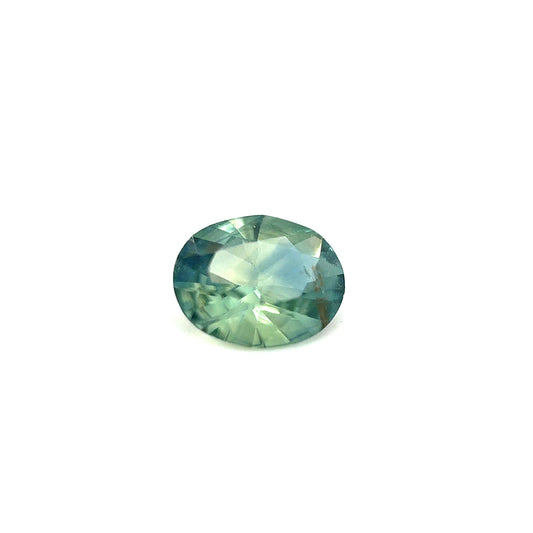 Saphir, Grau-Grün, Oval, 0,54 ct.