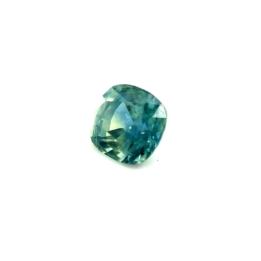 Saphir, Petrol, Kissen, 1,01 ct.