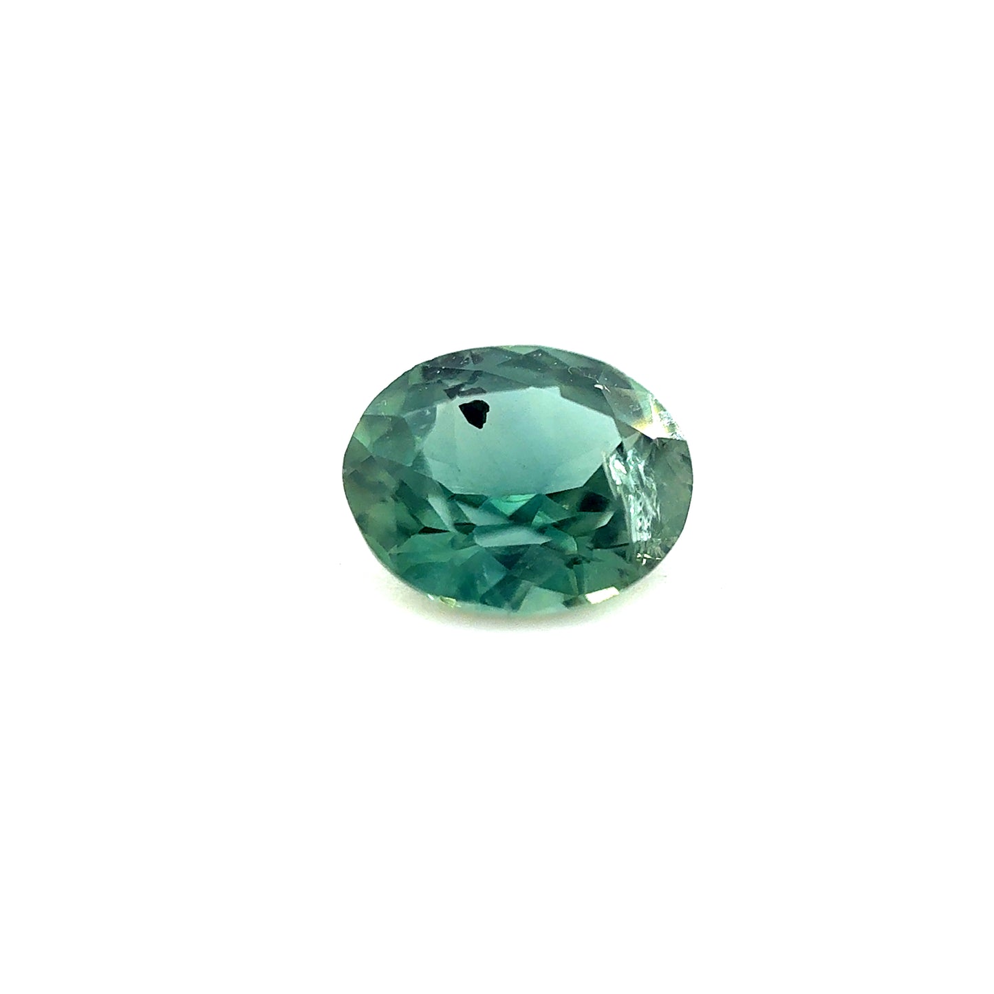 Saphir, Grün-Petrol, Oval, 0,95 ct.