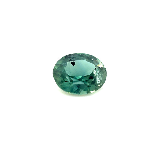 Saphir, Grün-Petrol, Oval, 0,95 ct.