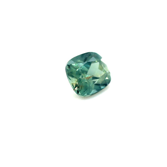 Saphir, Grün-Petrol, Kissen, 0,74 ct.