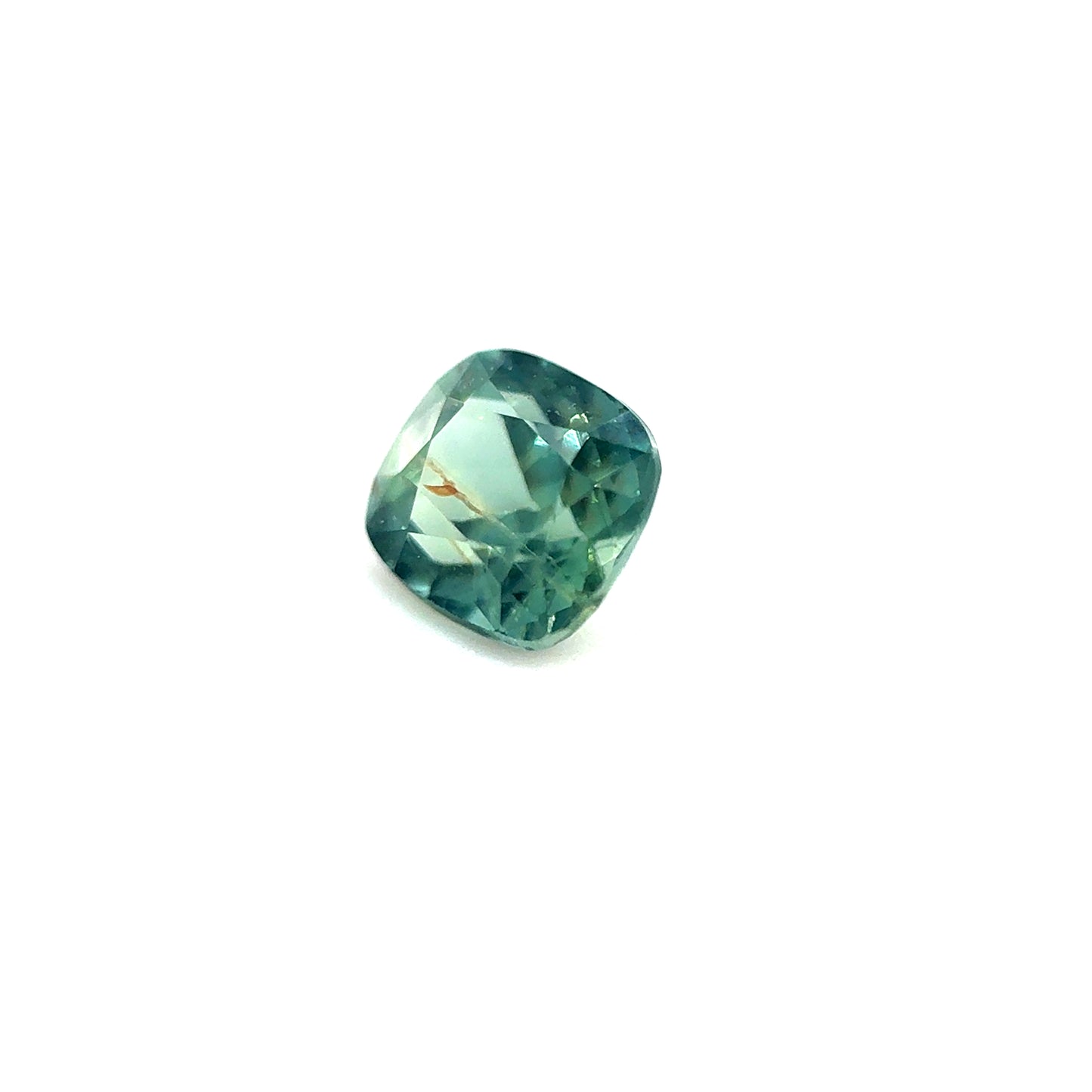 Saphir, Grün-Petrol, Kissen, 0,74 ct.
