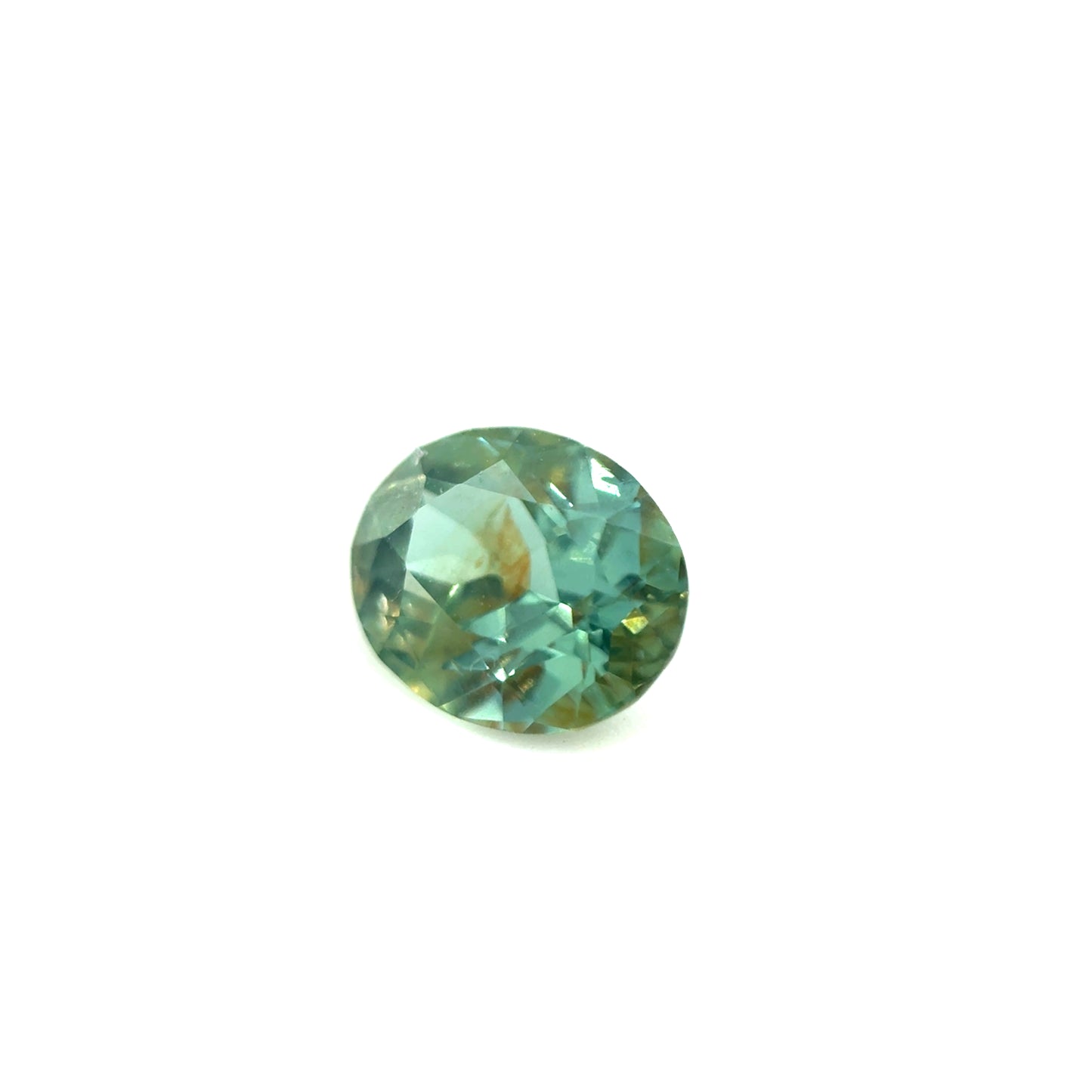Saphir, Grün-Petrol, Oval, 0,71 ct.