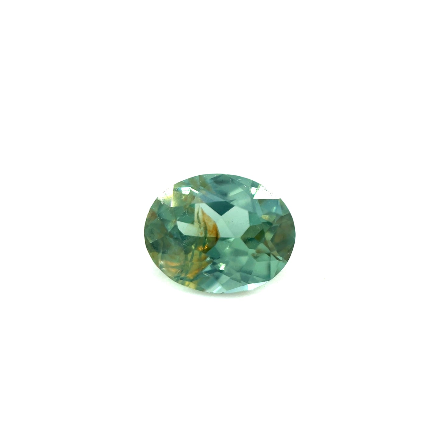 Saphir, Grün-Petrol, Oval, 0,71 ct.