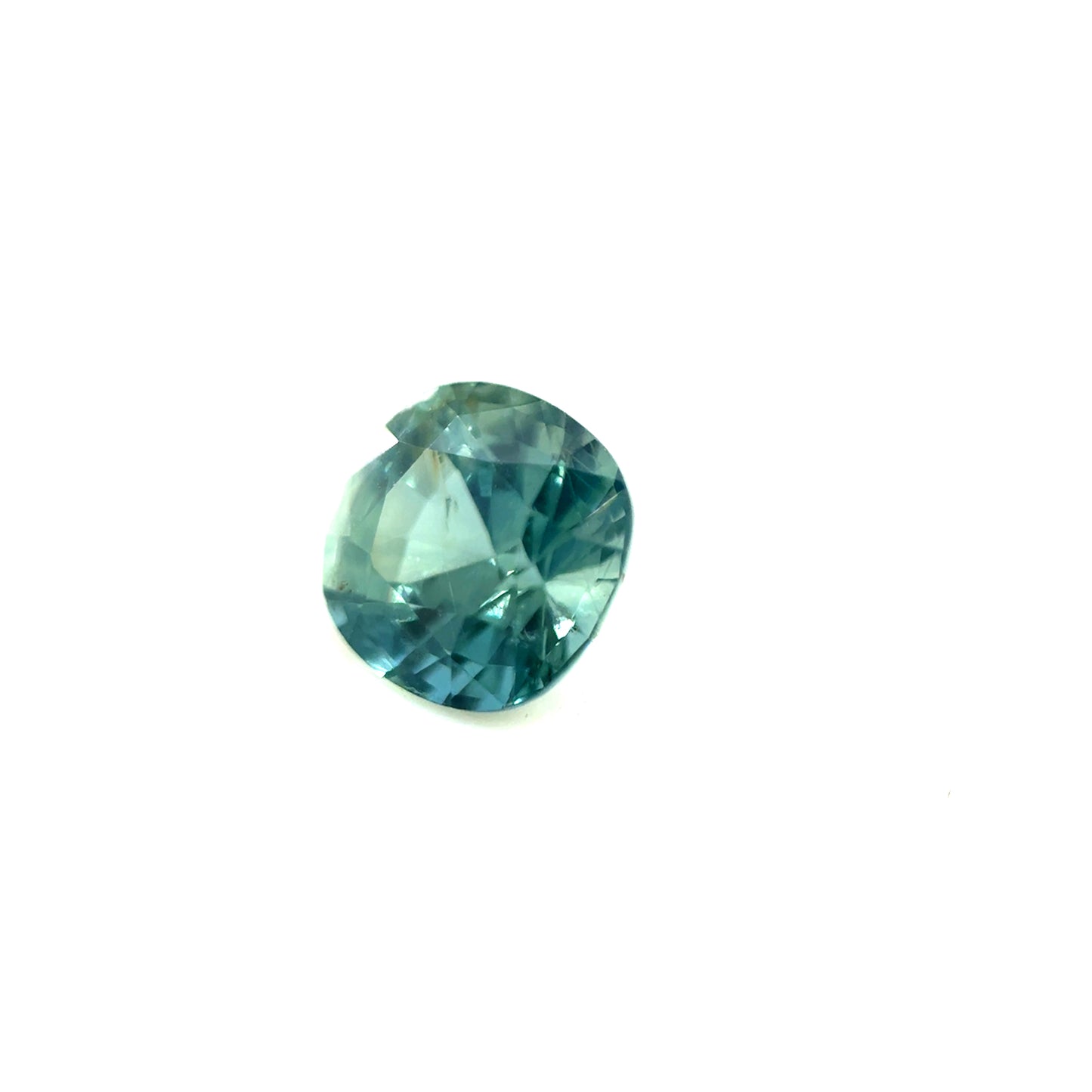 Saphir, Petrol, Kissen, 0,95 ct.