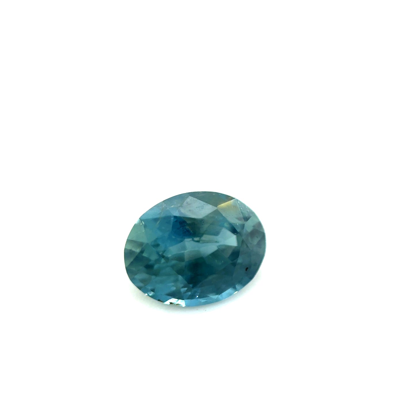 Saphir, Blau-Petrol, Oval, 0,85 ct.