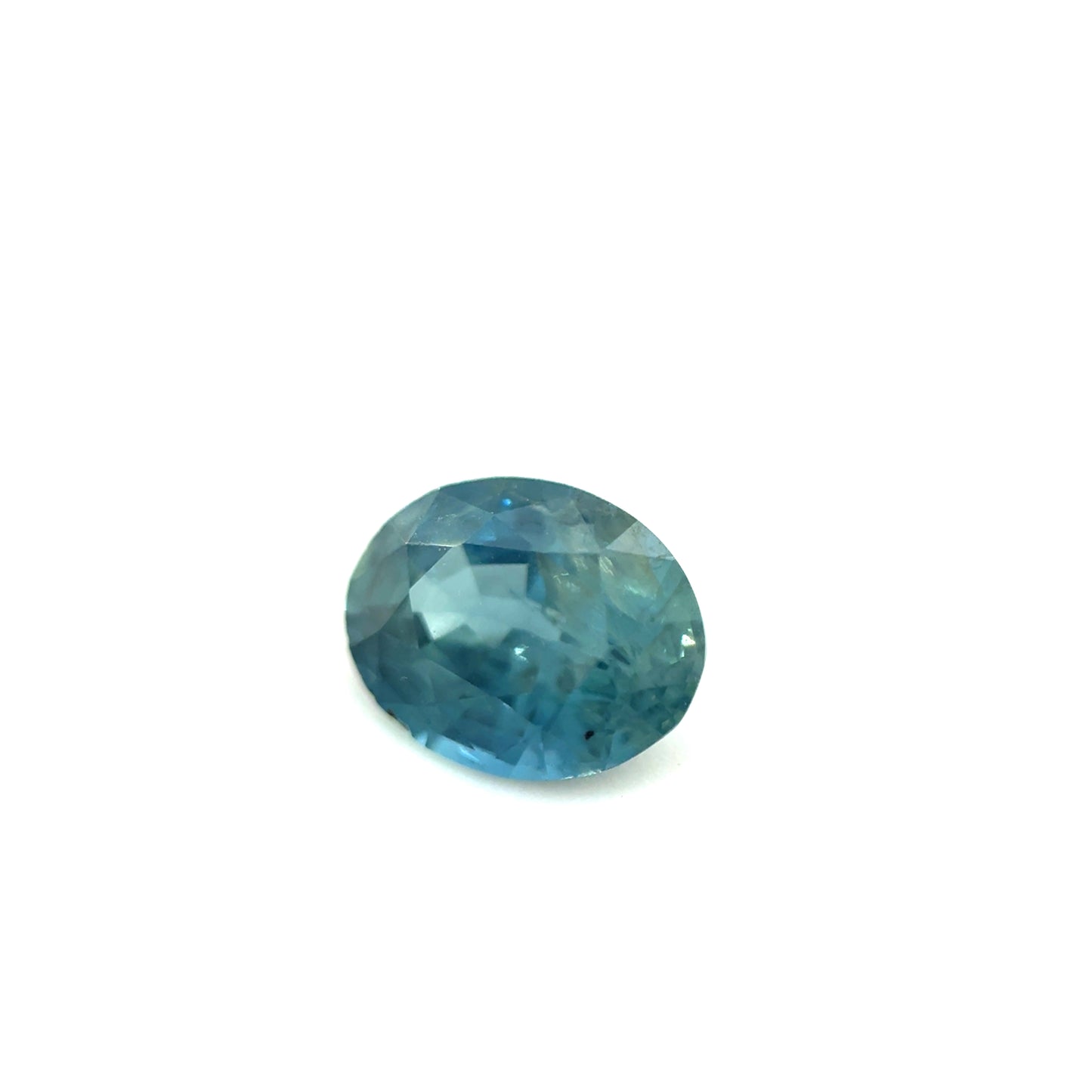 Saphir, Blau-Petrol, Oval, 0,85 ct.
