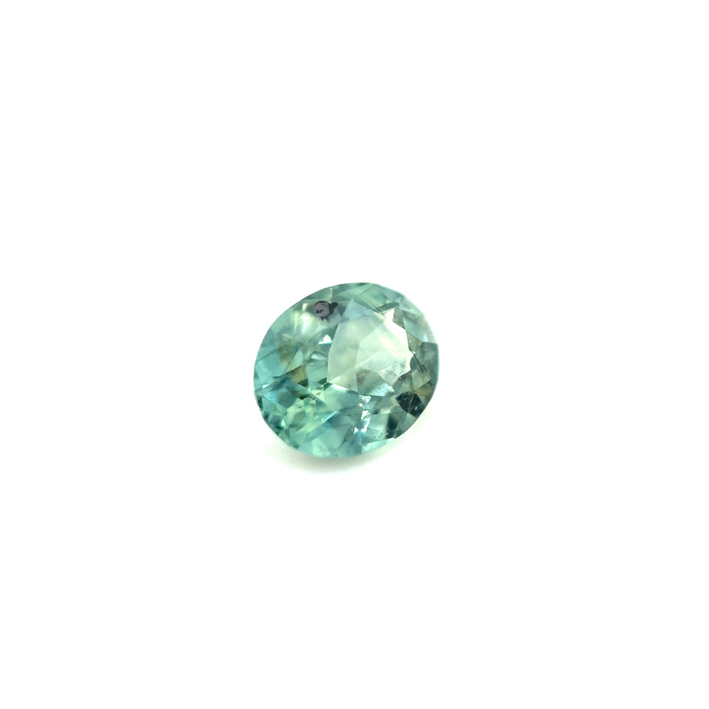Saphir, Hellpetrol, Oval, 0,48 ct.