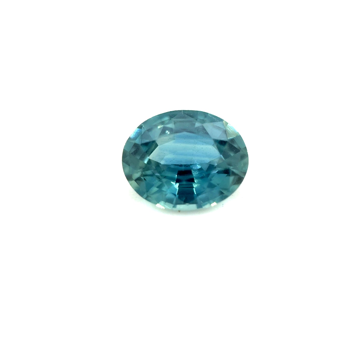 Saphir, Blau-Petrol, Oval, 0,77 ct.