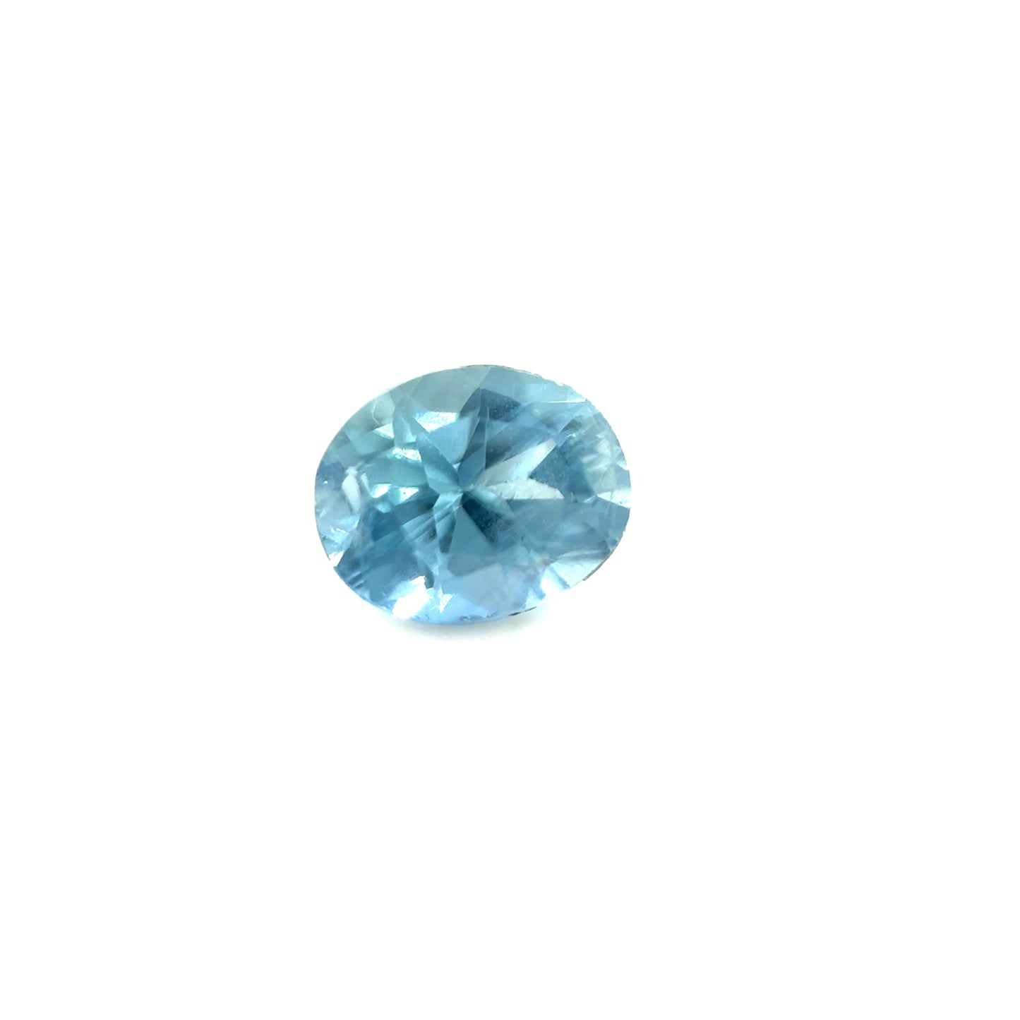 Saphir, teal blau, oval, 0,76 ct., 8,5x4,7x3,6 mm