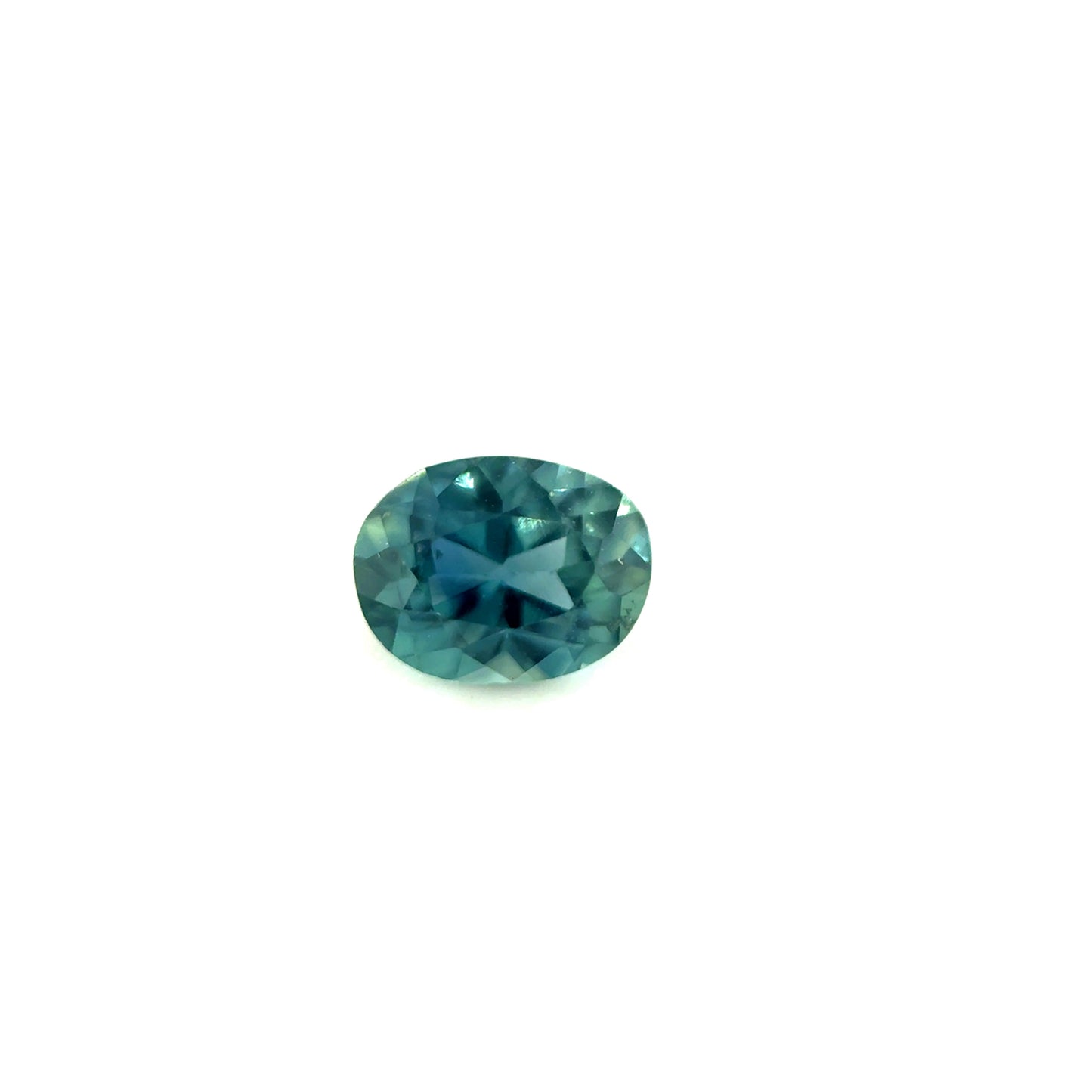 Saphir, Petrol, Oval, 0,40 ct.