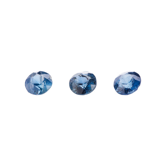 Saphir, Petrol-Blau, Rund, 0,32 ct., 3,8-4,0 mm