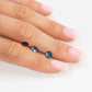 Saphir, Petrol-Blau, Rund, 0,32 ct., 3,8-4,0 mm