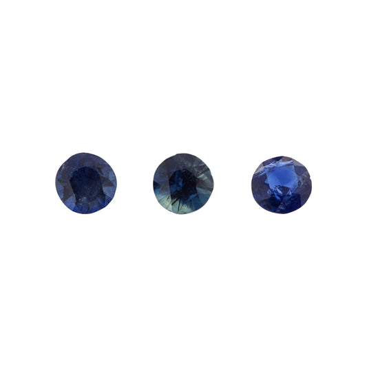 Saphir, Blau, Rund, 0,32 ct.