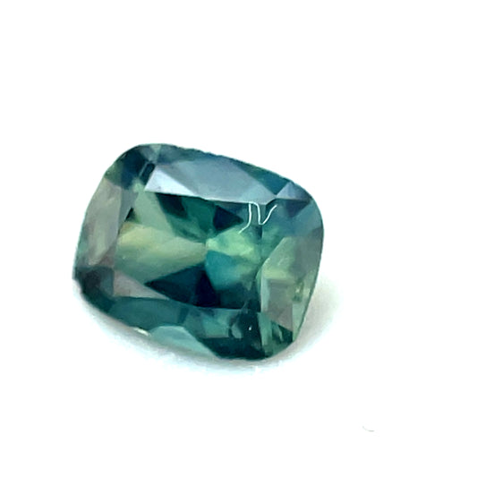 Saphir, Grün Blau, Kissen, 0,45 ct., 5,1x4,0x2,6 mm