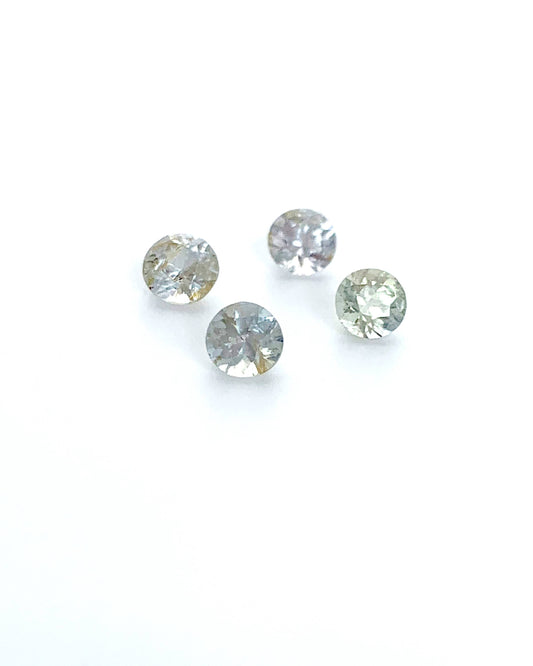 Saphir, Weiß, Rund, 0,35 ct., 4,1-4,3 mm