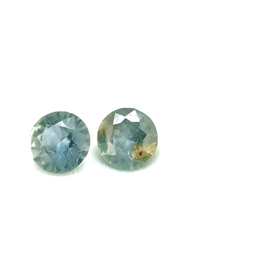 Saphir, Grau, Rund, 0,38 ct., 4,5 mm