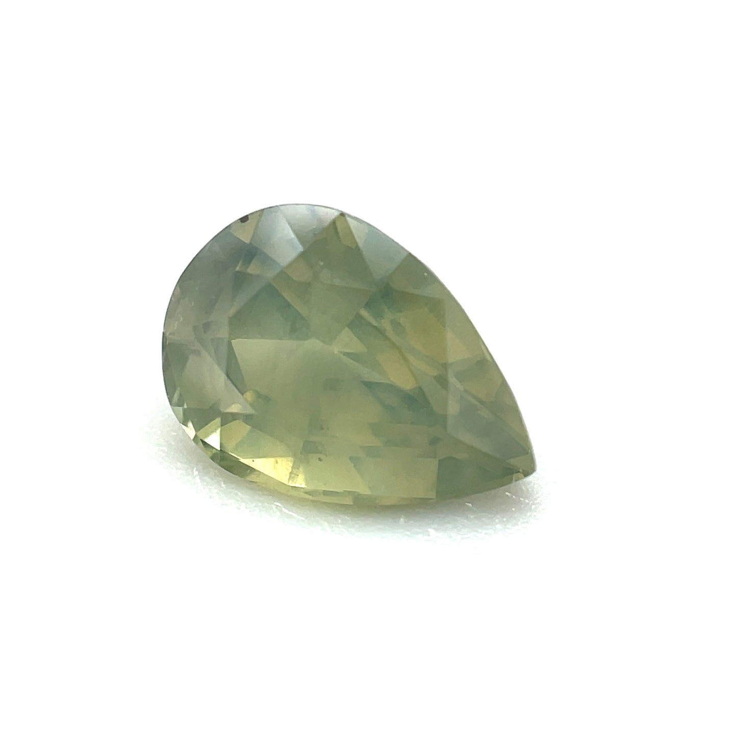 Saphir, Grün, Tropfen, 2,54 ct., 9,5x6,8 mm