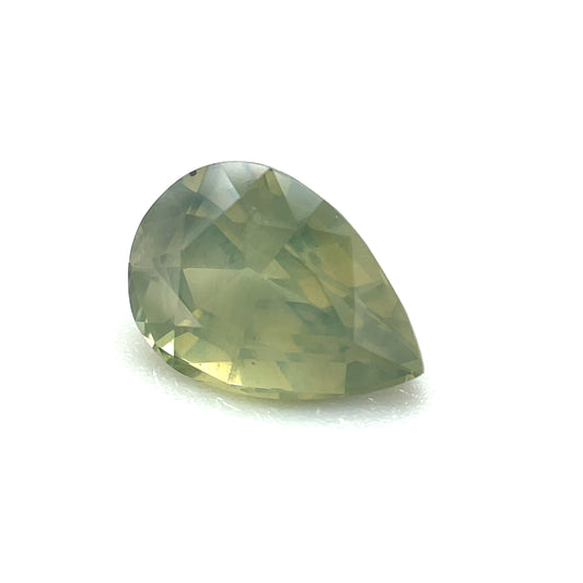 Saphir, Grün, Tropfen, 2,54 ct., 9,5x6,8 mm