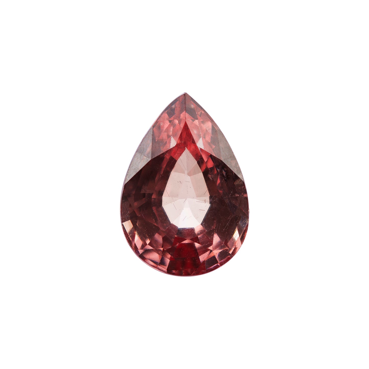 Malaya Granat, Rosa, Tropfen, 2,46 ct., 9,6x6,8x4,8 mm