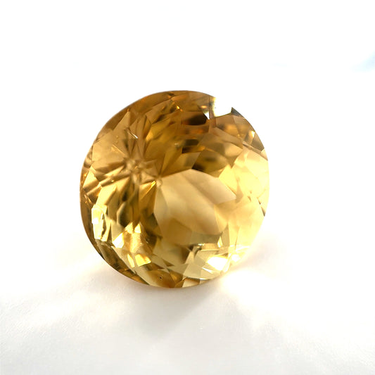 Citrin, gelb, rund, 16.65 ct