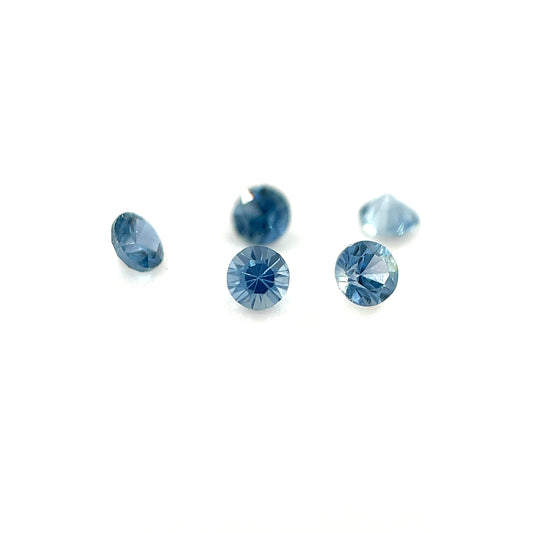 Saphir, Blau, Rund, 0,09 ct., 2,5x2,5