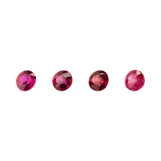 Rubin, Pink, Rund, 0,10 ct.