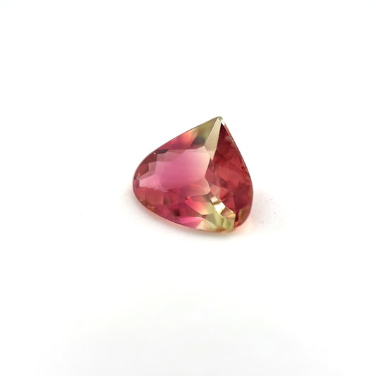 Turmalin, Bicolor, Tropfen, 1,36 ct